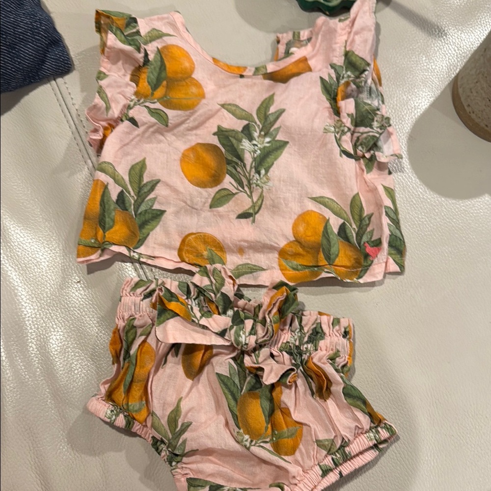 Pink Chicken Matching Set Vibrant Pink and Orange